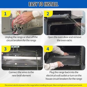 W10779716 Range Oven Bake Element Compatible with Whirlpool KitchenAid Maytag WFE540H0ES0 WFE540H0AS0 WFE505W0JZ0 WEC530H0DB0, W10774342 Oven Heating Element Replace W10289097 AP5970727 PS11703285 - Image 6