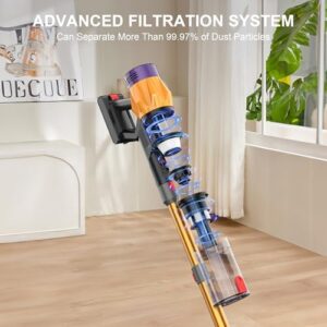 Cordless Vacuum Cleaner w/LED Display, 550W Self-Standing Cordless Stick Vacuum Cleaner for Home, Removable Battery/Lightweight/Rechargeable Pet Vacuum Cordless for Pet Hair/Hardwood Floor/Carpet - Image 4