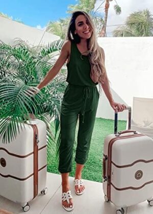 PRETTYGARDEN Women's Two Piece Outfit Sets Casual Summer Sleeveless Crewneck Tops and Sweatpants Active Tracksuit Lounge Wear - Image 3