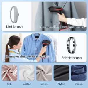 Steamer for Clothes, 15s Fast Heat-up Handheld Steamer with 9.5 Oz Large Water Tank, Hand Held Garment Steamer Fabric Clothing Wrinkles Remover, Strong Penetrating Steam Iron Wet & Dry Ironing (Black) - Image 7