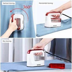 Steamer Iron for Clothes,Travel Mini Iron,1300W Clothes Steamer,Fast Wrinkle Removal with Large 100ml Tank,Ideal for All Fabrics,Compact and Portable Travel Garment Steamer (Red) ONLY FOR 120V - Image 3