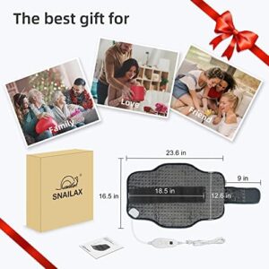 Snailax Heating Pad for Back Pain Relief, FSA HSA Eligible Electric Heat Pad for Period Cramps, Neck, Shoulders, Heated Pad with Adjustable Strap, 6 Heat Levels, Auto Shut Off, 16”x24”,Washable,Gifts - Image 8