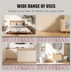 Electric Radiant Floor Heating System, 20 Sq.ft Electric Heated Floor Mats for Bathroom, Includes Programmable Thermostat, Heat Mat, Installation Monitor, and Temperature Sensors. - Image 7
