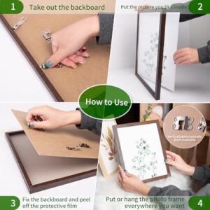 LONGKING Framed Art, Botanical Wall Art Decor, Green Plant Picture Frame Collage Set for Home, Living Room Decoration, Bathroom (4 Pack, 10x8) - Image 8