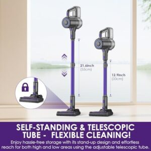 Cordless Vacuum Cleaner, 40KPA/35Mins, Green LED Light, Lightweight Stick Vacuum Self-Standing, Vacuum Cleaners for Home Handheld Vacuum for Pet Hair, Carpet, and Hard Floors, U8 - Image 5