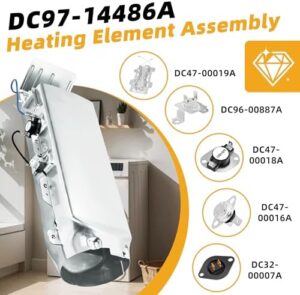 DC97-14486A Dryer Heating Element for Samsung DV42H5000EW/A3 DVE45R6100C/A3 DV431AEP/XAA DVE50M7450W/A3 DVE45N5300V/A3 DV210AEW/XAA DV48H7400EW/A2 DV50F9A7EVW/A2 by APPLIANCEMATES - Image 2