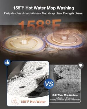 ECOVACS DEEBOT T30S AI Care Robot Vacuum and Mop, 11000Pa, TruEdge Adaptive Edge Mopping, ZeroTangle, AI Instant Re-mop, Hot Water Mop Washing, Self-Emptying & Refilling, Obstacle Avoidance - Image 10