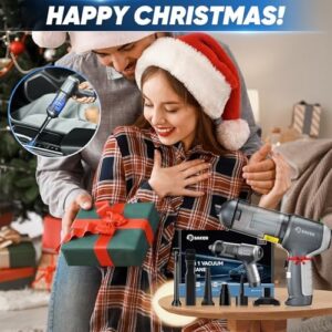 Saker Car Vacuum Cleaner Portable Cordless 14000PA,3 in 1 Handheld Car Vacuum with Brushless Motor One-Click Dust Removal for Cars,Office and Home Cleaning Dark Gray Silver - Image 6