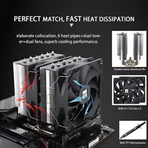 Thermalright Peerless Assassin 120 SE CPU Air Cooler,PA120 SE,6 Heat Pipes CPU Cooler,Dual 120mm TL-C12C PWM Fan, Aluminium Heatsink Cover, AGHP Technology,for AMD AM4/AM5 Intel 1700/1150/1200/1851 - Image 3