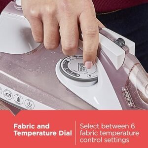 BLACK+DECKER Pearl Iron, IR2398, 50% Smoother Gliding with Pearl-Infused Ceramic Soleplate, Powerful Steam, 8 Foot Cord, Vertical Steam Function - Image 3