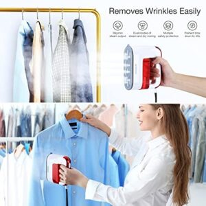 Steamer Iron for Clothes,Travel Mini Iron,1300W Clothes Steamer,Fast Wrinkle Removal with Large 100ml Tank,Ideal for All Fabrics,Compact and Portable Travel Garment Steamer (Red) ONLY FOR 120V - Image 2