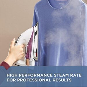 BLACK+DECKER IR1350S Professional Steam Iron with Stainless Steel Soleplate and Extra-Long Cord, Purple - Image 5