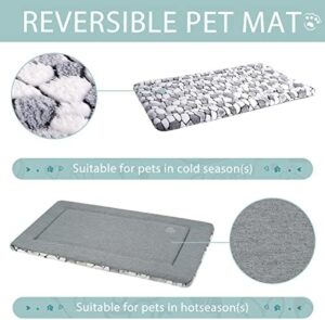 VANKEAN Dog Crate Pad Bed Mat Reversible (Warm & Cool), Soft Pet Sleeping Mat Dog Bed for Crate Suitable for Small to XX-Large Dogs and Cats, Machine Washable Crate Beds, Grey Stone Pattern - Image 3