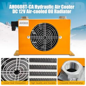 AH0608T-CA 12VDC Hydraulic Oil Cooler 60L/min 48W Hydraulic Air Cooler Air Cooled Oil Radiator Heat Dissipation Low Noise and Power Usage - Image 5