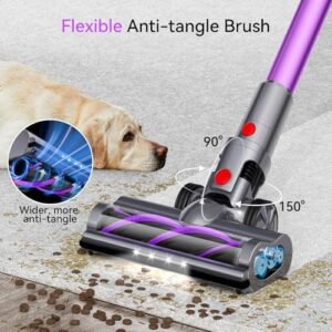 Cordless Vacuum Cleaner, 550W 45Kpa Vacuum Cleaners for Home, Stick Vacuum with Touch Screen, Up to 50 Min, Self-Standing, Lightweight, Rechargeable Cordless Vacuum for Hardwood Floor, Carpet,Pet Hair - Image 2