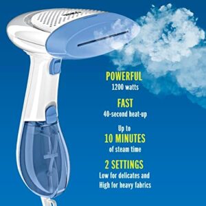 Conair Handheld Garment Steamer for Clothes, ExtremeSteam 1200W, Portable Handheld Design,White/Blue - Image 3