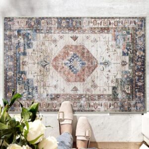 4 Pcs Retro Indoor Doormat,Non Slip Washable Floor Mat 24" x 36" Area Rug Absorbent Entrance Rug Distressed Front Door Mat,Welcome Mats Entryway Doormats - Image 2