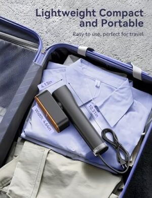 Steamer for Clothes,Sundu Portable Travel Steamer＆Iron 2 In 1,15s Fast Heat-up,100ml Water Tank, Gloves,20 Minutes of Continuous Ironing for Travel and Home（Grey) - Image 5