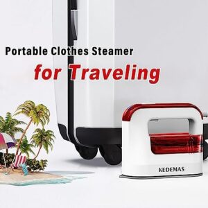 Steamer Iron for Clothes,Travel Mini Iron,1300W Clothes Steamer,Fast Wrinkle Removal with Large 100ml Tank,Ideal for All Fabrics,Compact and Portable Travel Garment Steamer (Red) ONLY FOR 120V - Image 8