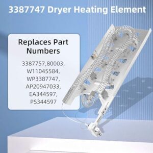 MED5500FW1 MED5630HW1 MED5630HW2 MED6230HC2 MED6230HW1 MED6230HW2 MED6630HW2 MED7020RW0 MED7230HC1 MED8200FW1 MED8630HW1 MEDX700XL1 MEDZ600TW2 Dryer Heating Element for Maytag Dryers 3387747 WP3387747 - Image 2