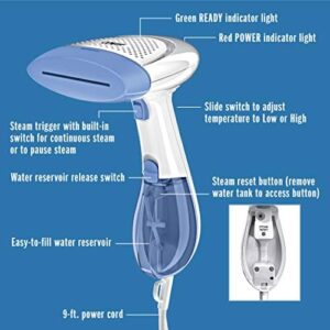 Conair Handheld Garment Steamer for Clothes, ExtremeSteam 1200W, Portable Handheld Design,White/Blue - Image 6