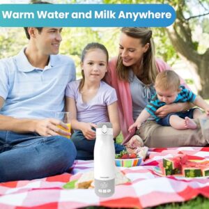 Portable Bottle Warmer for Travel, 12oz Milk Warmer for Baby, Formula, Breast Milk, On The Go Water Warmer with Fast Heating, Temp Control, Pasteurization, Suitable for Baby Outdoor, Flying, Car - Image 9