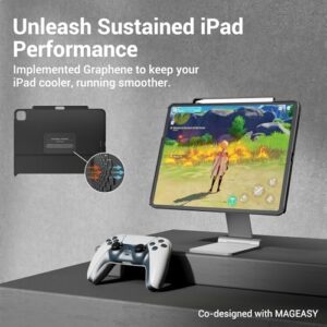 SWITCHEASY CoverBuddy for 2025 M3 & 2024 M2 iPad Air 11" - Magic Keyboard Compatible Case for iPad Air, Enhanced Thickness & Heat Dissipation [Keyboard Not Included] - White (Leather) - Image 4