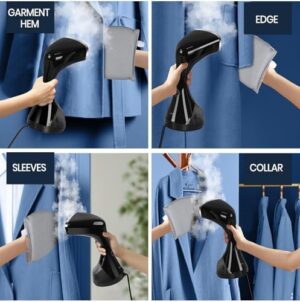 Steamer Iron for Clothes 1800W, Zorslesy Fast Heat Up Hand Clothing Garment Steamer, Portable Handheld Travel Fabric Steamer Plancha de Ropa a Vapor with 300ml Water Tank for Cleaning - Image 6