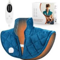 Weighted Heating Pad for Neck and Shoulders and Back, 2.5lb Electric Heat Pad for Pain Relief, Shoulder Heating Pad with 5 Heat Settings, 4 Timer Settings, Valentine's Day Gifts, UL, CE Certification