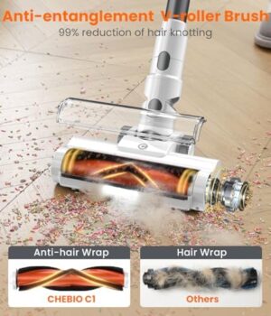 Cordless Vacuum Cleaner, 40Kpa Vacuum Cleaners for Home, Max 50 Mins Runtime, Anti-Tangled Stick Vacuum, Lightweight Vacuum for Carpet, Hard Floor - Image 3