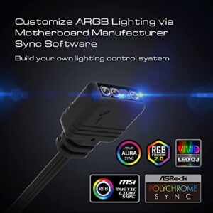 GAMDIAS BOREAS M1-610 Computer CPU Air Cooler, High Airflow 2600RPM PWM Fan, Performance 6 Copper Heatpipes w/ Direct Contact Technology, MB Sync ARGB, for Intel LGA1851/1700/115x & AMD AM5/AM4, Black - Image 5