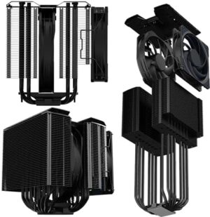 Cooler Master MasterAir MA824 Stealth Dual Tower CPU Air Cooler, 8 Heat Pipes, Dual Mobius 120|130mm Fans, Nickel-Plated Copper Base, Brackets AMD Ryzen AM5/AM4, Intel LGA 1851/1700/1200 Brackets - Image 15