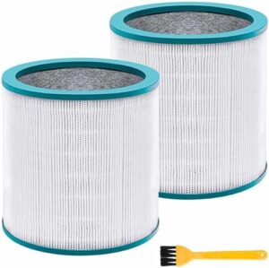 2 Pack True HEPA Replacement Air Purifier Filters for Dyson Tower Purifier Pure Cool Link TP01 TP02 TP03 BP01, AM11, Dyson BP01 Models, Compared to Part # 968126-03 - Premium Activated Carbon Filters