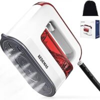 Steamer Iron for Clothes,Travel Mini Iron,1300W Clothes Steamer,Fast Wrinkle Removal with Large 100ml Tank,Ideal for All Fabrics,Compact and Portable Travel Garment Steamer (Red) ONLY FOR 120V