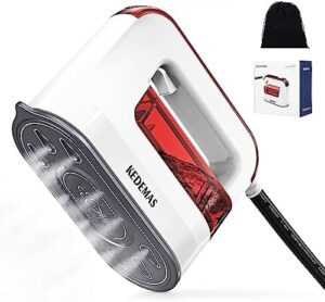 Steamer Iron for Clothes,Travel Mini Iron,1300W Clothes Steamer,Fast Wrinkle Removal with Large 100ml Tank,Ideal for All Fabrics,Compact and Portable Travel Garment Steamer (Red) ONLY FOR 120V