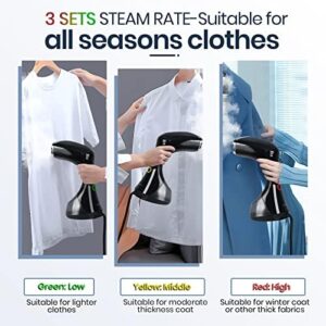 Steamer Iron for Clothes 1800W, Zorslesy Fast Heat Up Hand Clothing Garment Steamer, Portable Handheld Travel Fabric Steamer Plancha de Ropa a Vapor with 300ml Water Tank for Cleaning - Image 4