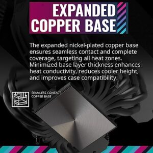 Cooler Master MasterAir MA824 Stealth Dual Tower CPU Air Cooler, 8 Heat Pipes, Dual Mobius 120|130mm Fans, Nickel-Plated Copper Base, Brackets AMD Ryzen AM5/AM4, Intel LGA 1851/1700/1200 Brackets - Image 5