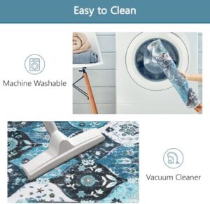 Falflor Kitchen Rugs Sets of 3 Washable Kitchen Mats for Floor Non Slip Kitchen Rug and Mats Moroccan Trellis Kitchen Runner Rug Floor Carpet for Hallway Bathroom - Image 4