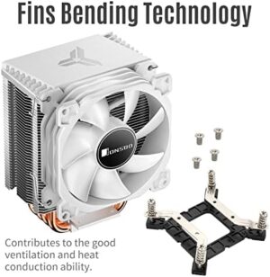 Jonsbo CR1400 RGB CPU Air Cooler, 4 Heat-Pipes, 126mm RGB CPU Fan, Removable 92mm PWM Fans, Fins Bending, 4-pin RGB CPU Cooler, RGB Lighting for AMD Ryzen/Intel LGA 1700 115X, White - Image 7