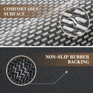 RESARE Non Slip Bath Mat - Machine Washable Bathroom Rugs, Super Absorbent Bath Mat Quick Dry Bathroom Mat, Bath Rugs Ultra Soft Rugs for Bathroom Floor, 17"x24" Dark Grey - Image 4