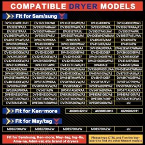 Dryer Heating Element Assembly Fit for Sam/sung DV422EWHDWR/AA DV42H5000EW DV419AEW/XAA DV42H5200EF/A3 DVE50M7450W DV395ETPASU/A1 DV365ETBGWR/A3 DV448AEP/XAA DV350AEW DV405ETPASU/AA DV395ETPASUA1 - Image 5