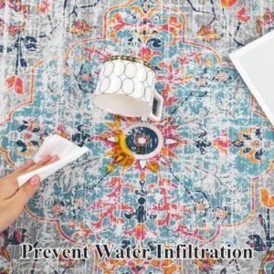 Pauwer Boho Hallway Runner Rug 2x5 Washable Entryway Area Rugs Non Slip Farmhouse Vintage Floor Mat Carpet Runner for Hallways Laundry Room Kitchen Bathroom Bedroom - Image 4