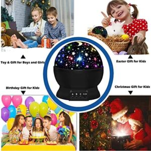 Night Light for Kids,Boys Toys for 3 4 5 6 7 8 Year Old Boys,Star Projector 360 Degree Rotation - 4 LED Bulbs 16 Light Color Changing with USB Cable,Lamp Ceiling Lights for Kids Bedroom - Image 3