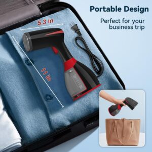 Steamer for Clothes, 15s Fast Heat-up Handheld Steamer with 9.5 Oz Large Water Tank, Hand Held Garment Steamer Fabric Clothing Wrinkles Remover, Strong Penetrating Steam Iron Wet & Dry Ironing (Black) - Image 6