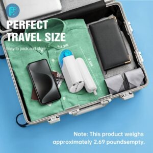 TYY Travel Steamer for Clothes with Dual Voltage 100-240V, Foldable Clothes Steamer Fabric Wrinkle Remover, Portable Handheld Garment Steamer and Steam Iron 2-in-1 for Worldwide Traveling - Image 7